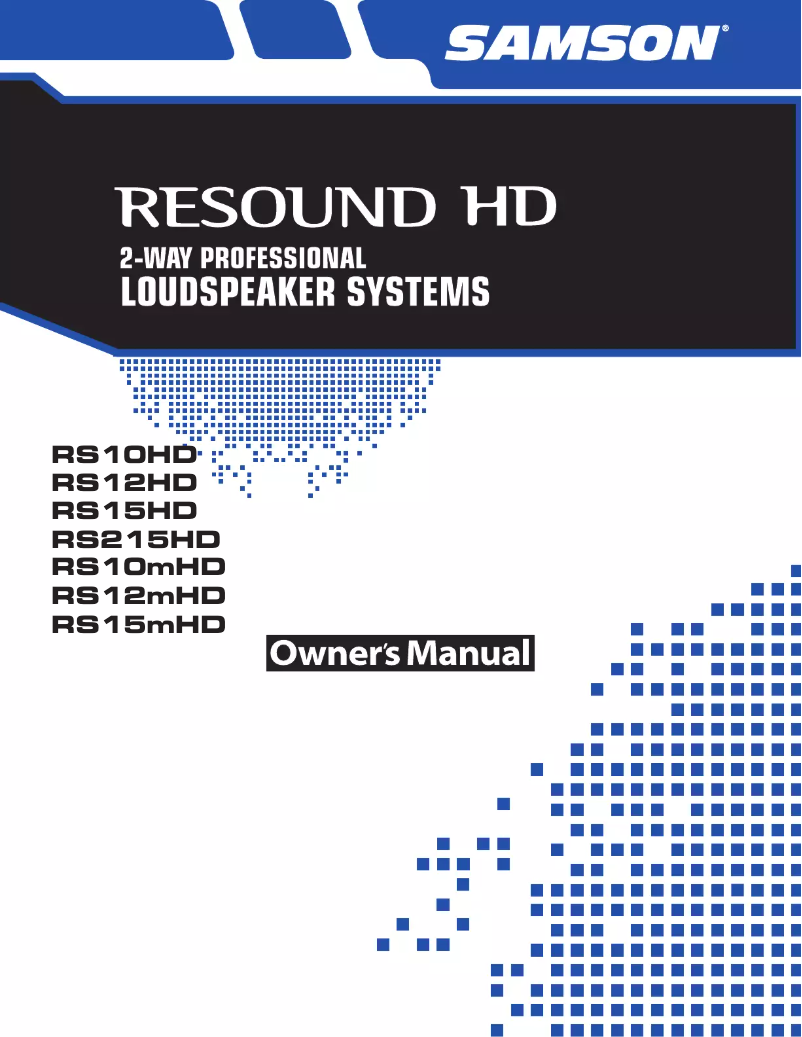 Page n°1 - Manuel utilisateur Samson RS12mHD