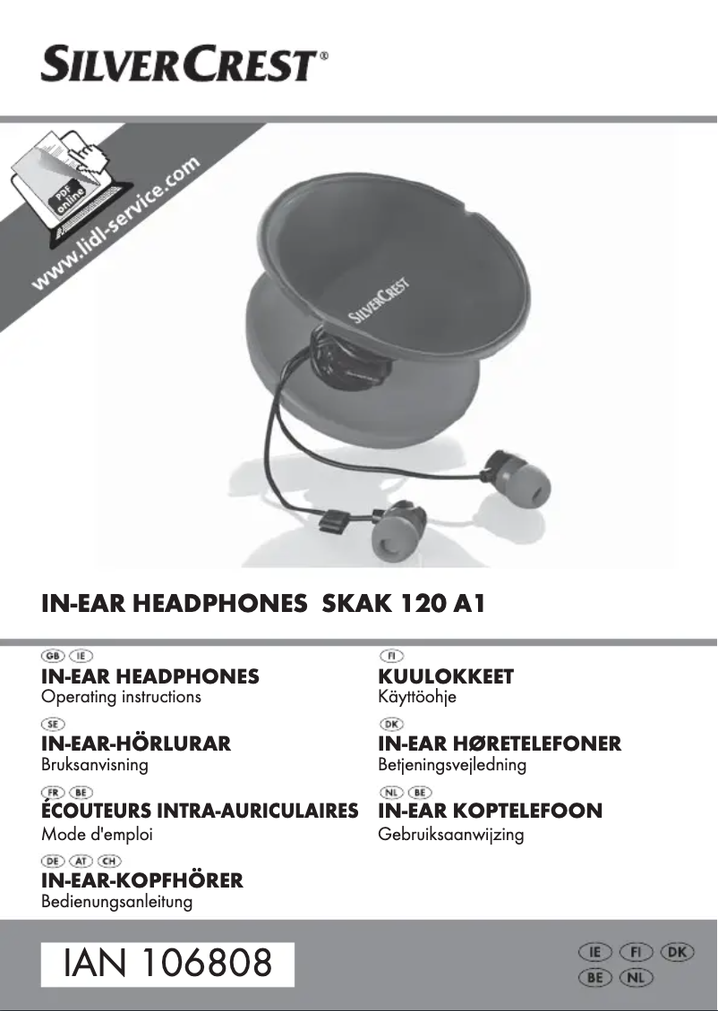 Page n°1 - Manuel utilisateur SilverCrest SKAK 120 A1