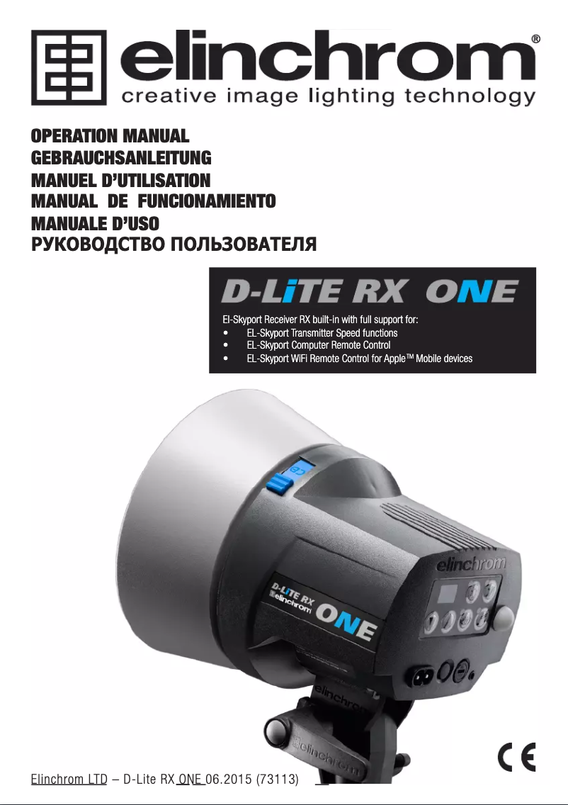 Page n°1 - Manuel utilisateur Elinchrom D-Lite RX One