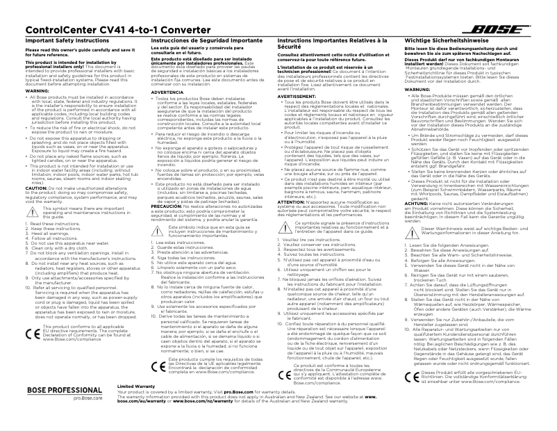 Image de la première page du manuel de l'appareil ControlCenter CV41