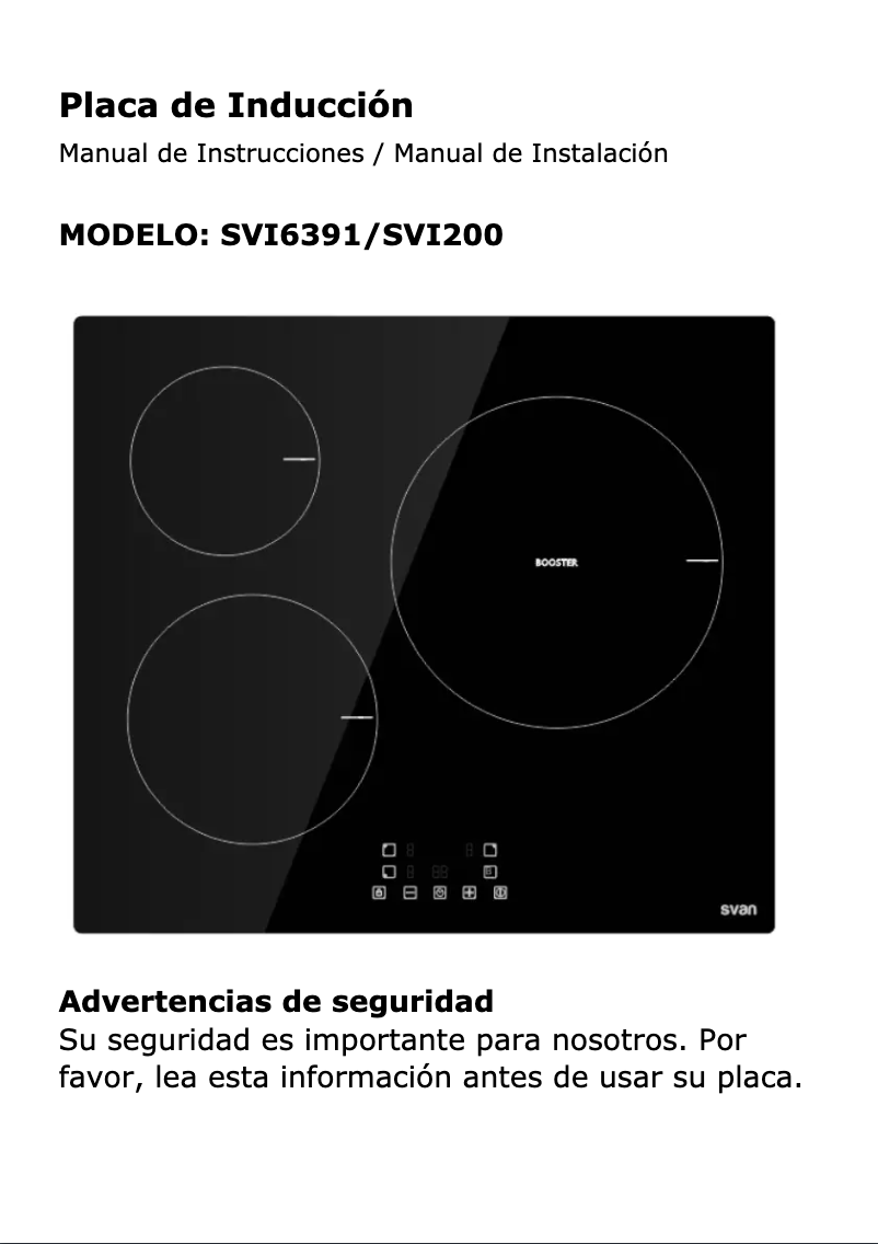Page 1 de la notice Manuel utilisateur SVAN SVI200