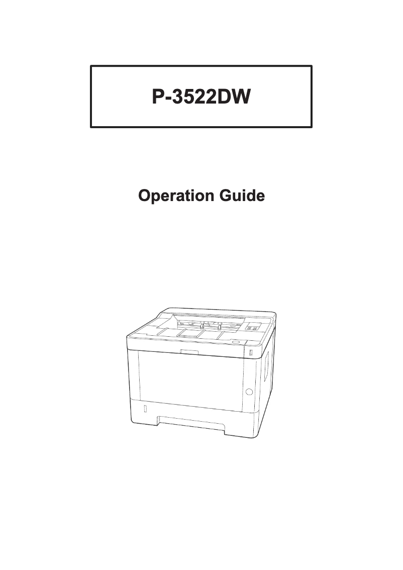 Image de la première page du manuel de l'appareil P-3522DW