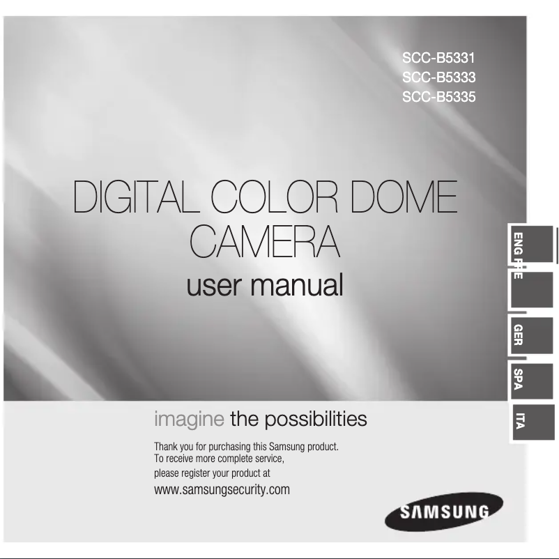 Page 1 de la notice Manuel utilisateur Samsung SCC-B5331P