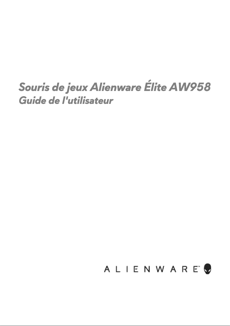 Page 1 de la notice Manuel utilisateur Alienware AW958