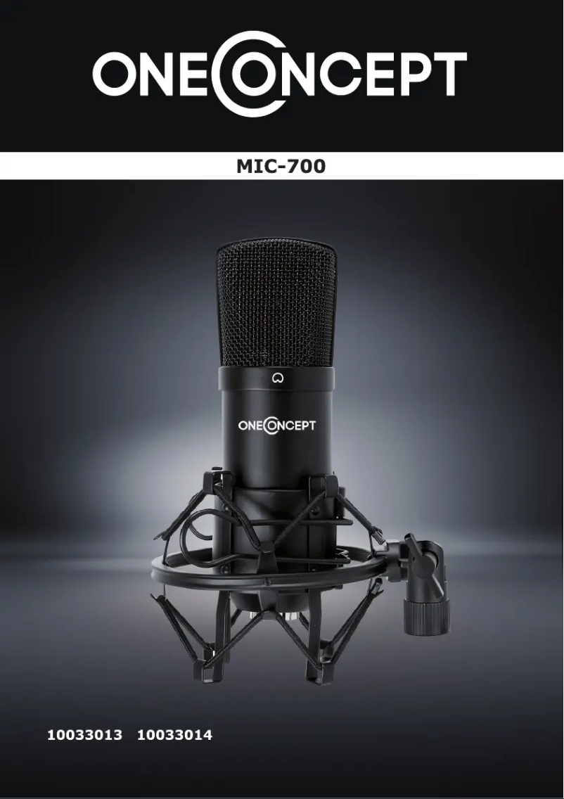 Página 1 del manual Manual de usuario OneConcept Mic-700