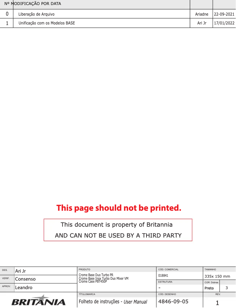 Page n°1 - Manuel utilisateur Philco PBT450P
