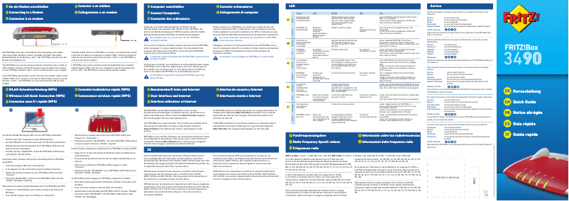 Imagen de la primera página del manual del dispositivo FRITZ!Box 3490 International