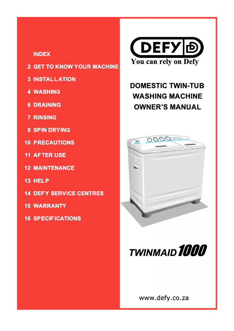 Image de la première page du manuel de l'appareil TwinMaid 1000
