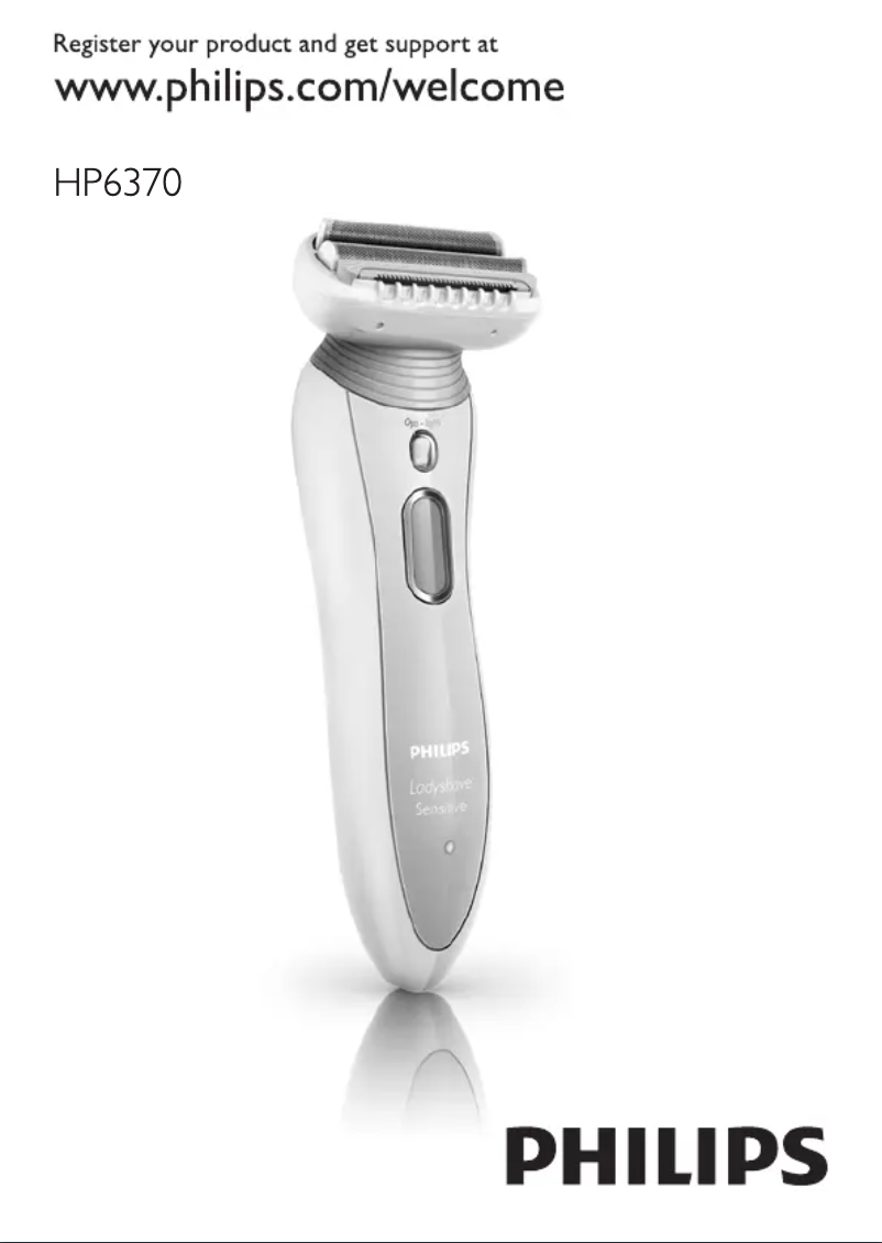 Page n°1 - Manuel utilisateur Philips Ladyshave Double Contour Sensitive HP6370