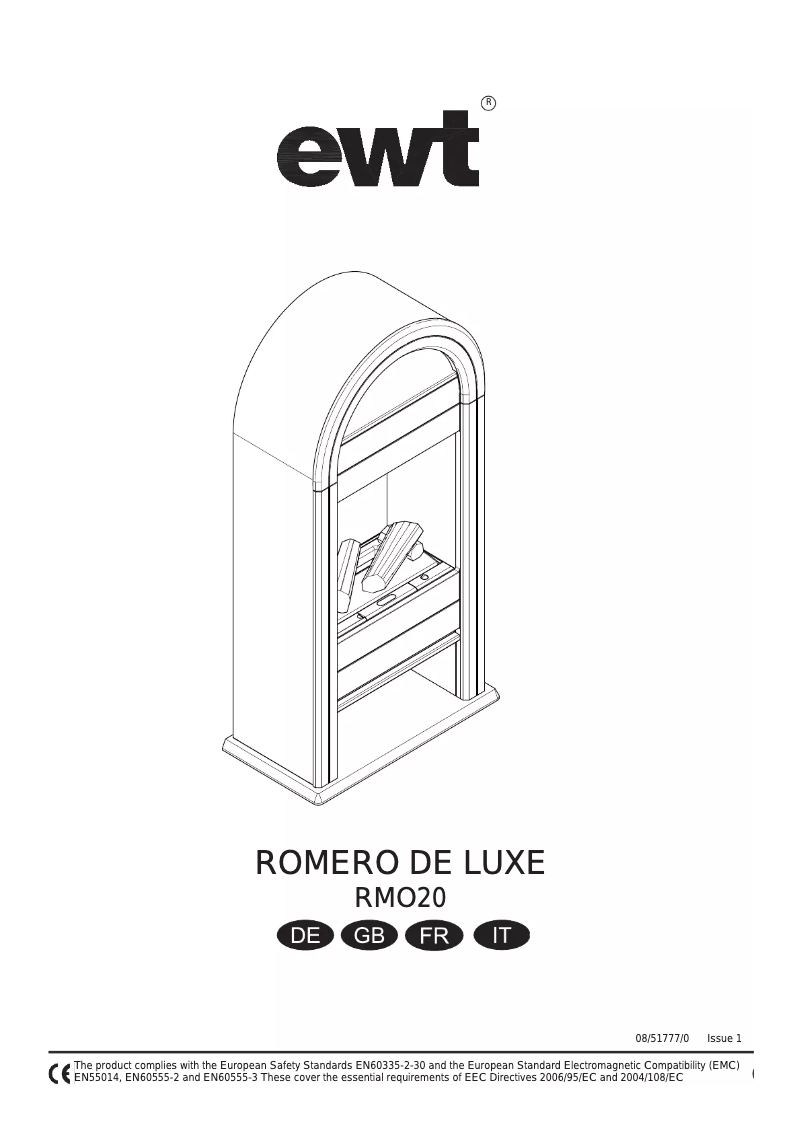 Page 1 de la notice Manuel utilisateur EWT Romero