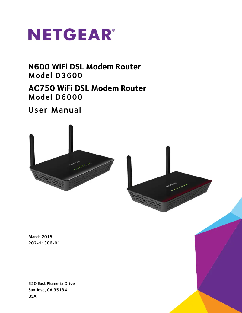 Page 1 de la notice Manuel utilisateur Netgear D6000-100PES