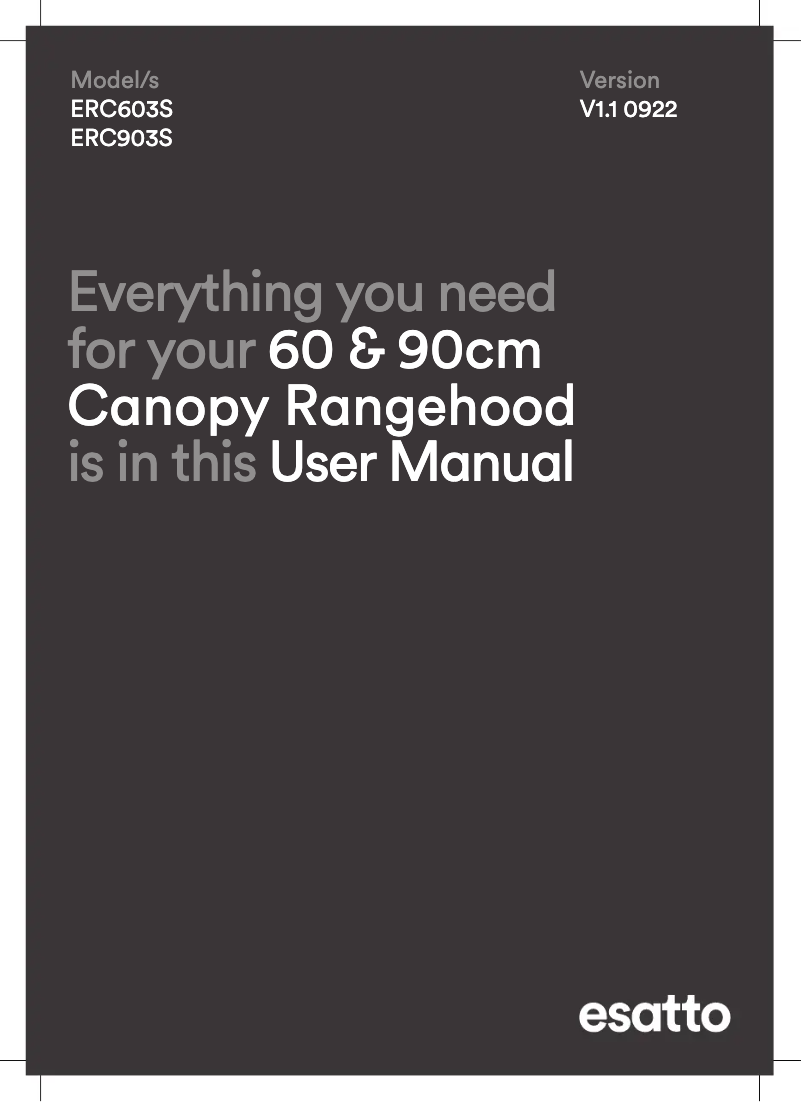 Page 1 de la notice Manuel utilisateur Esatto ERC903S