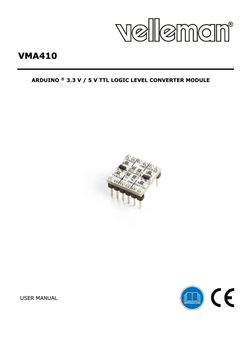 Page 1 de la notice Manuel utilisateur Velleman VMA410