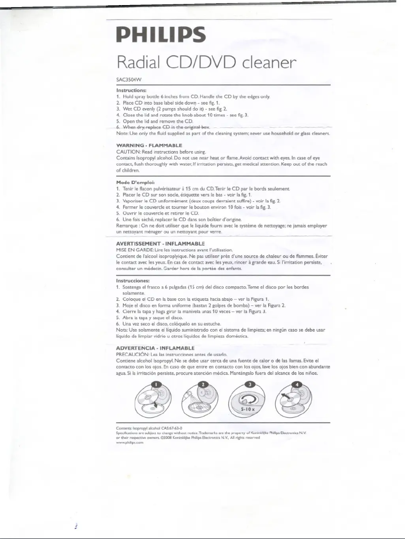 Image de la première page du manuel de l'appareil SAC3504W