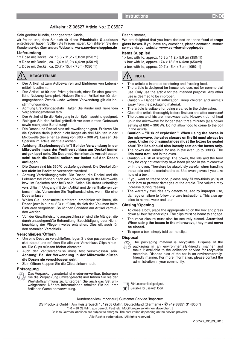 Page 1 de la notice Manuel utilisateur Gourmetmaxx Klick-it 06527