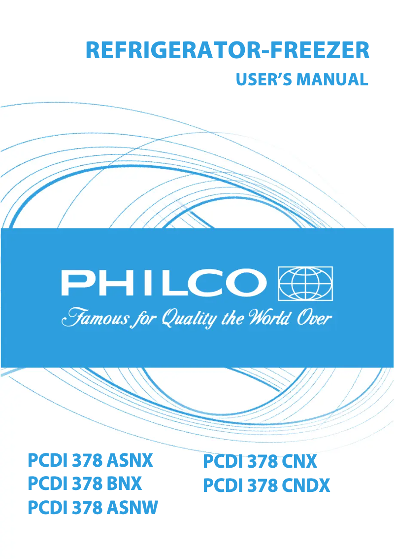 Page n°1 - Manuel utilisateur Philco PCDI 378 BNX