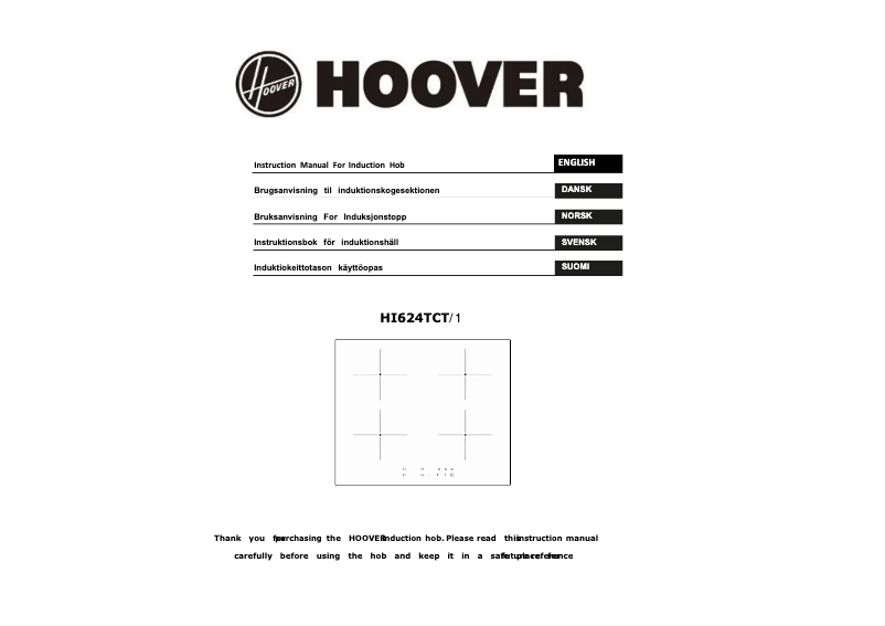 Page n°1 - Manuel utilisateur Hoover HI624TCT