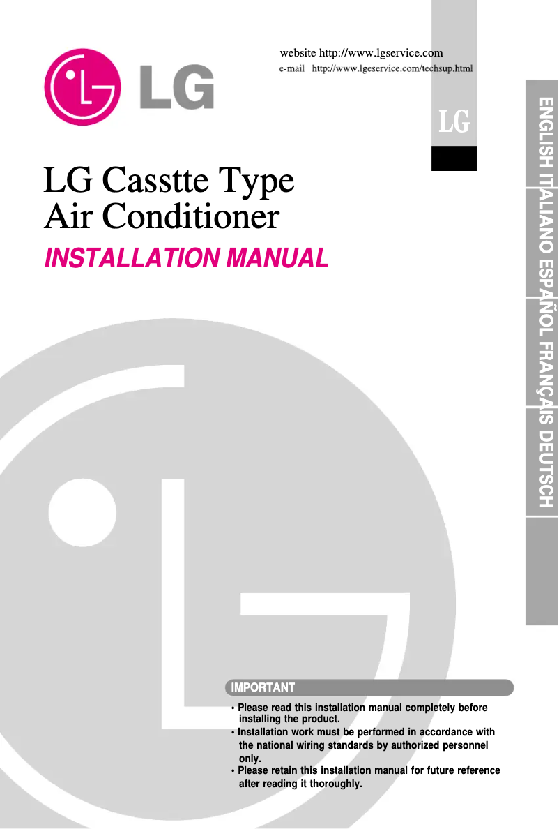 Page 1 de la notice Manuel utilisateur LG AUUW126B