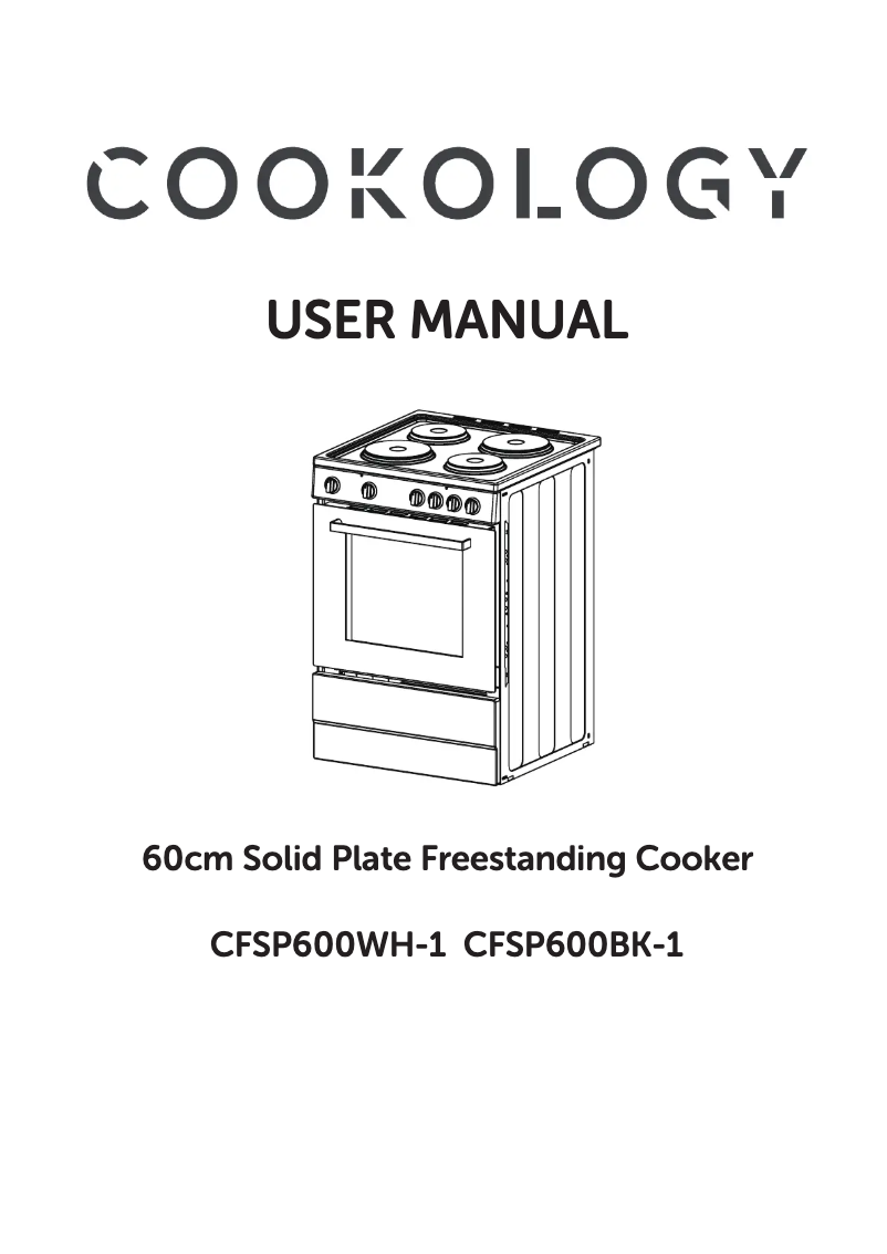 Page 1 de la notice Manuel utilisateur Cookology CFSP600BK