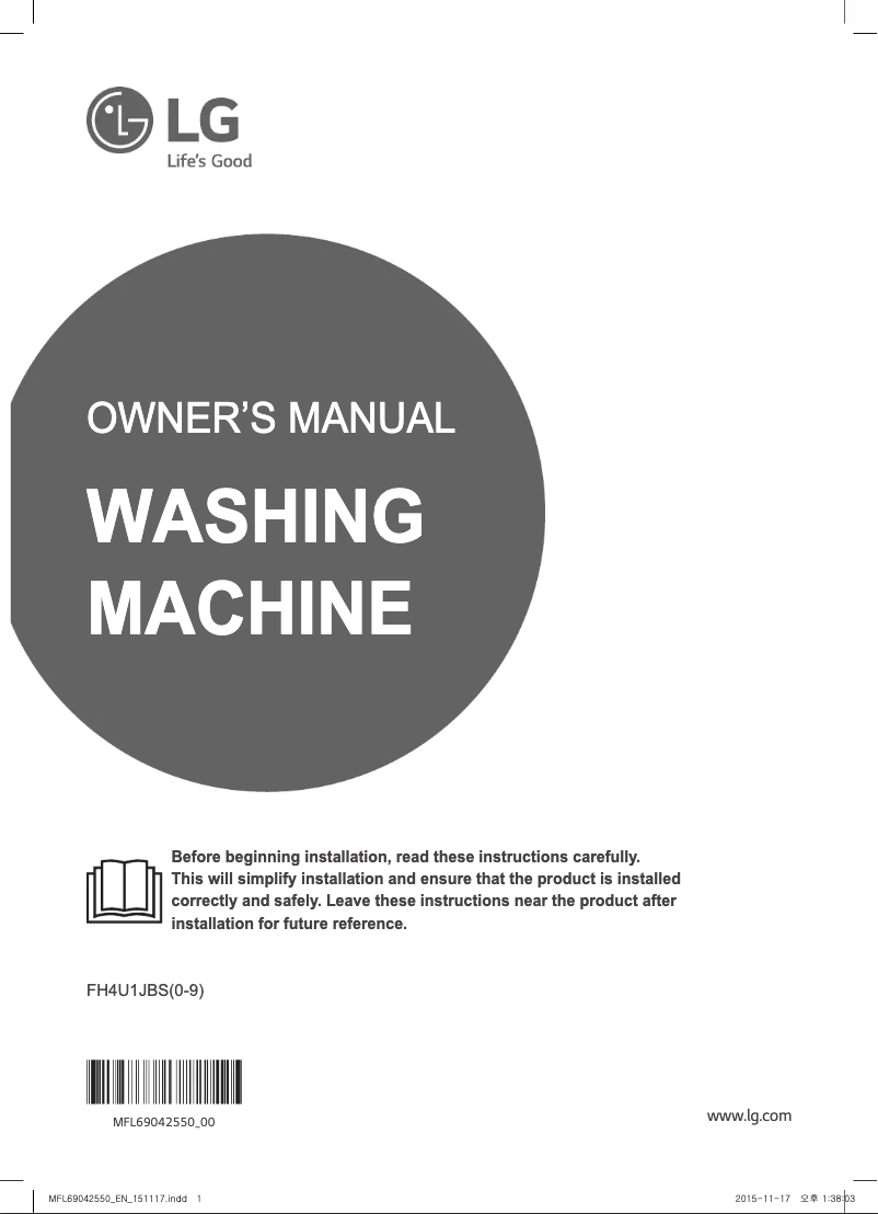 Page 1 de la notice Manuel utilisateur LG FH4U1JBSK4