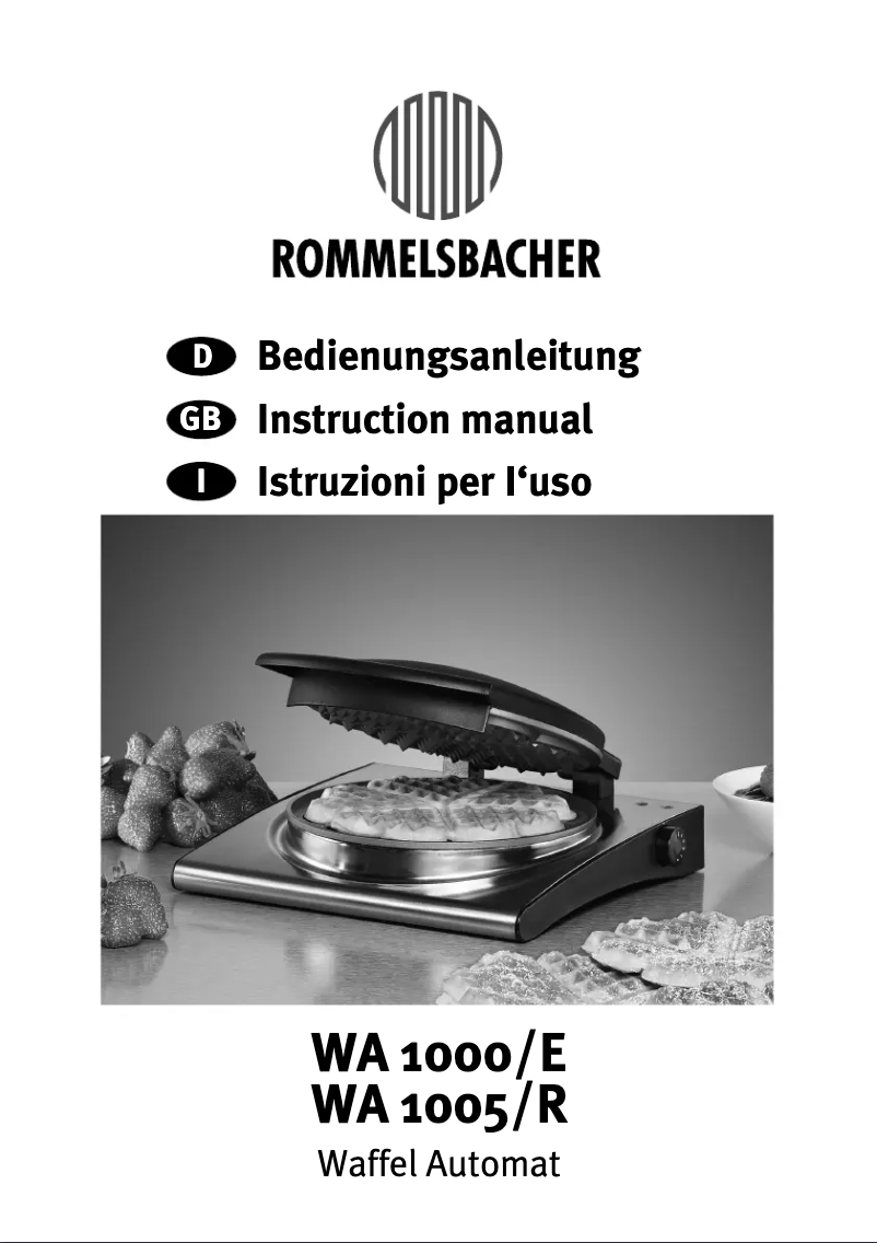 Página 1 del manual Manual de usuario Rommelsbacher WA 1000/E