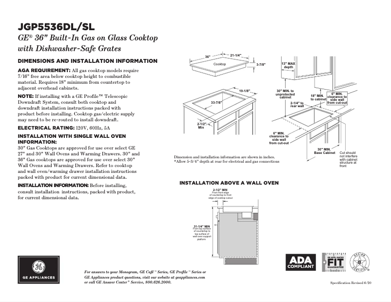 Image de la première page du manuel de l'appareil JGP5536SLSS