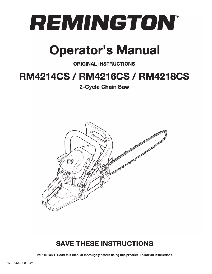 Page n°1 - Manuel utilisateur Remington RM4218CS