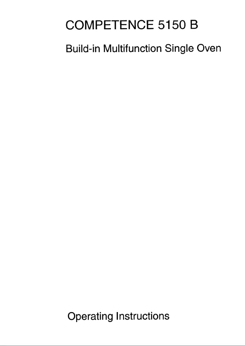 Page 1 de la notice Manuel utilisateur AEG Competence 5150 B W