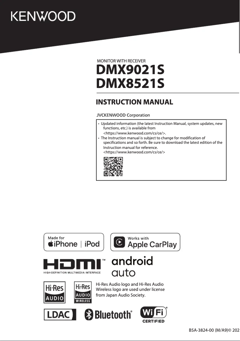 Page n°1 - Manuel utilisateur Kenwood DMX9021S