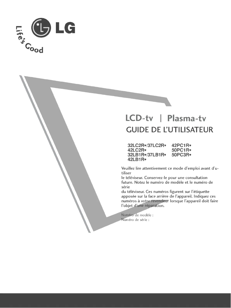 Página 1 del manual Manual de usuario LG 42PC1R