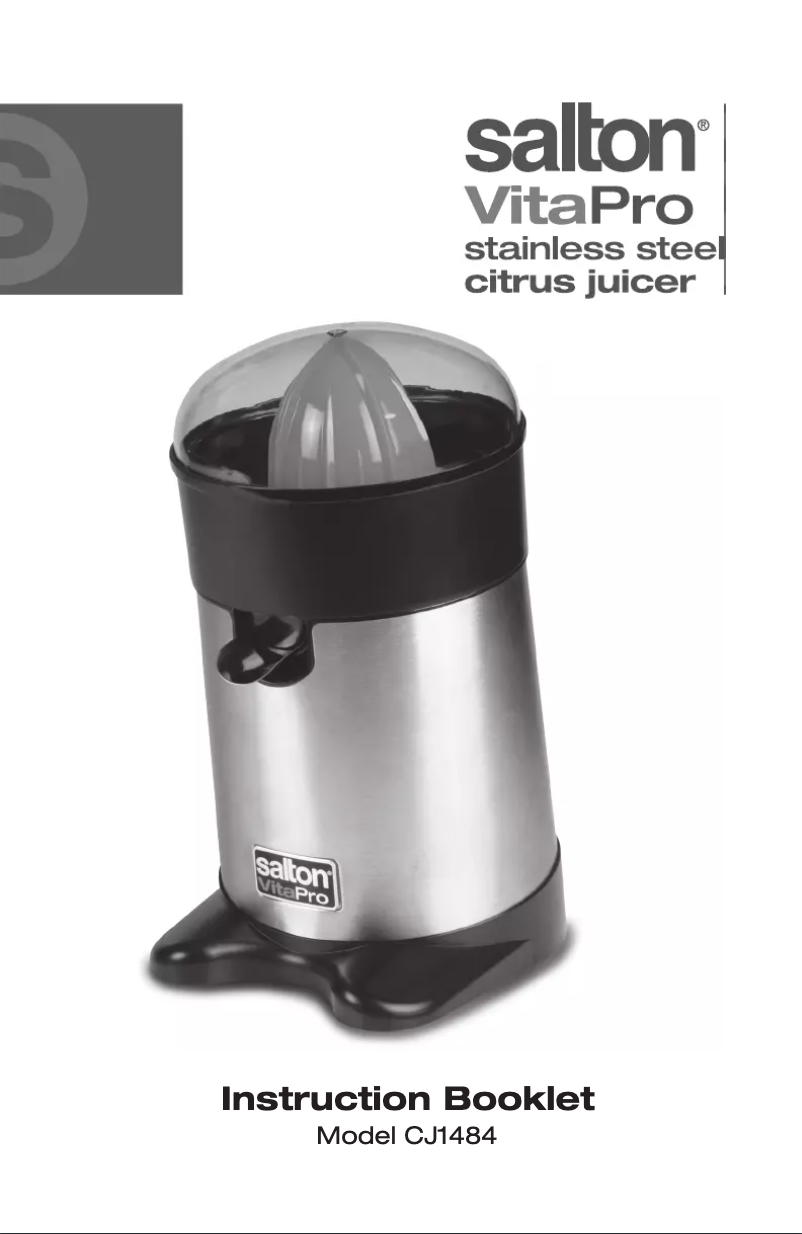 Page n°1 - Manuel utilisateur Salton VitaPro CJ1484