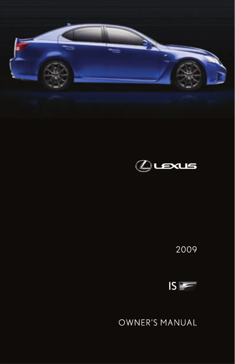 Page 1 de la notice Manuel utilisateur Lexus IS F (2009)