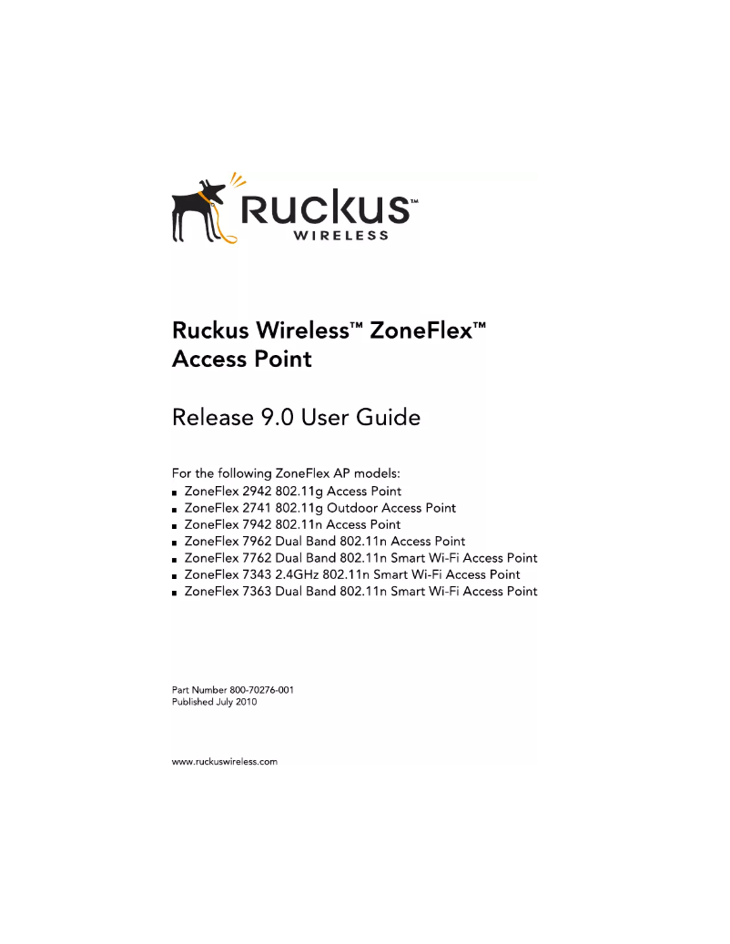 Page 1 de la notice Manuel utilisateur Ruckus Wireless ZoneFlex 7942