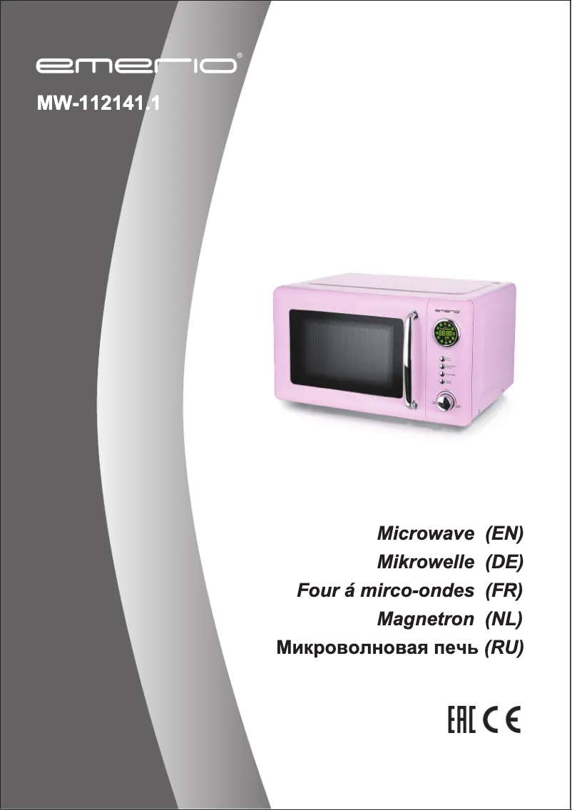 Page n°1 - Manuel utilisateur Emerio MW-112141.1