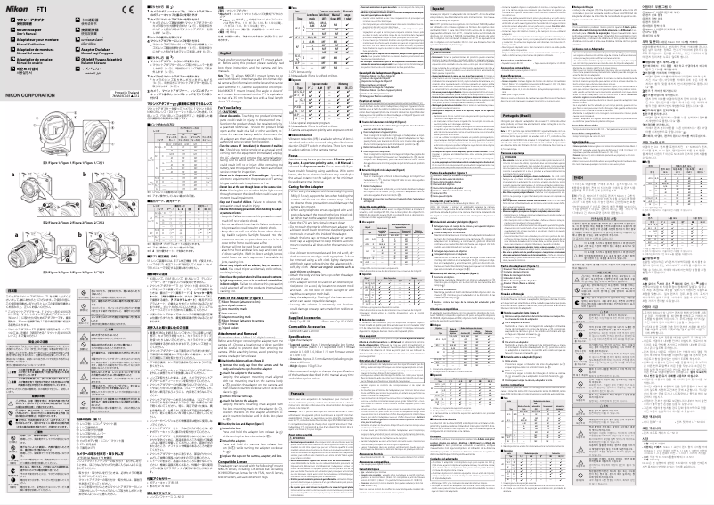 Page 1 de la notice Manuel utilisateur Nikon FT1