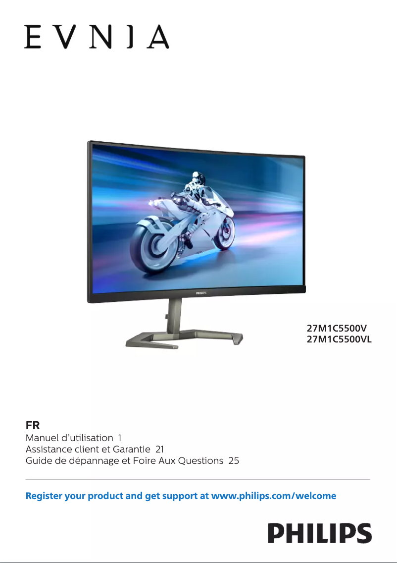 Page n°1 - Manuel utilisateur Philips 27M1C5500VL