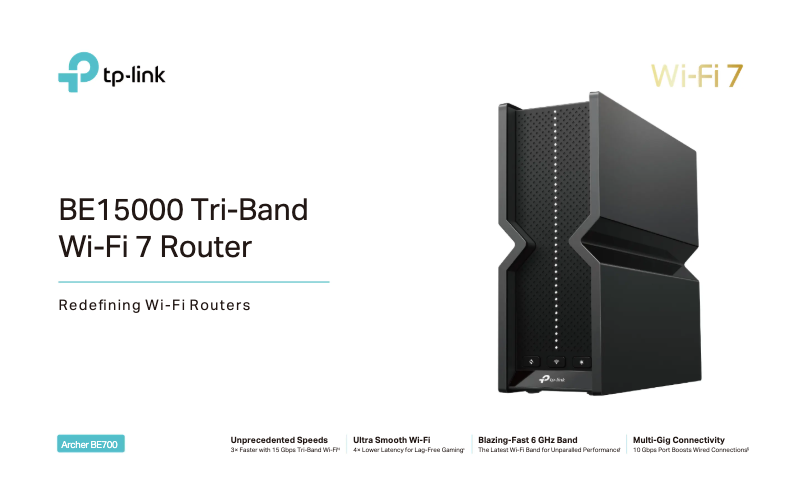 Página 1 del manual Ficha técnica TP-Link Archer BE700