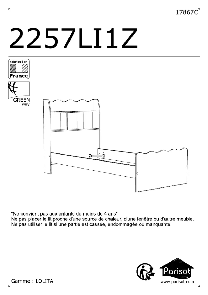 Página 1 del manual Manual de usuario Parisot Lolita 2257L291