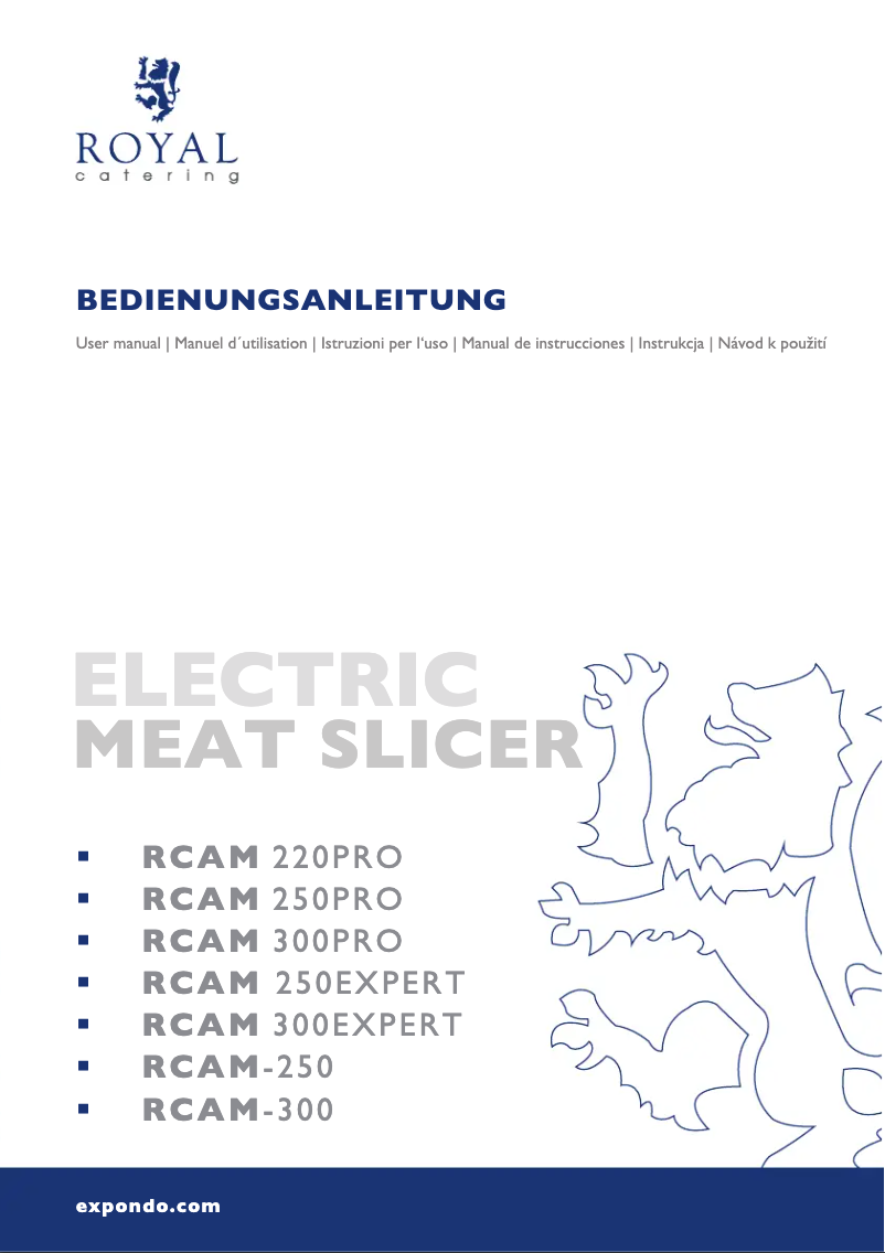 Page 1 de la notice Manuel utilisateur Royal Catering RCAM-250
