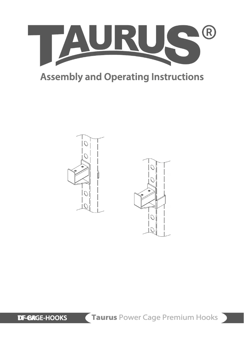 Page n°1 - Manuel utilisateur Taurus Power Cage Premium Hooks