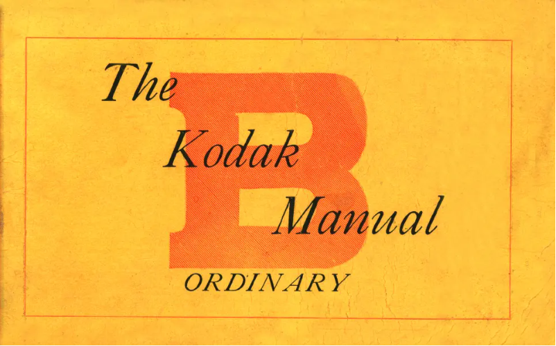Page 1 de la notice Manuel utilisateur Kodak B Ordinary
