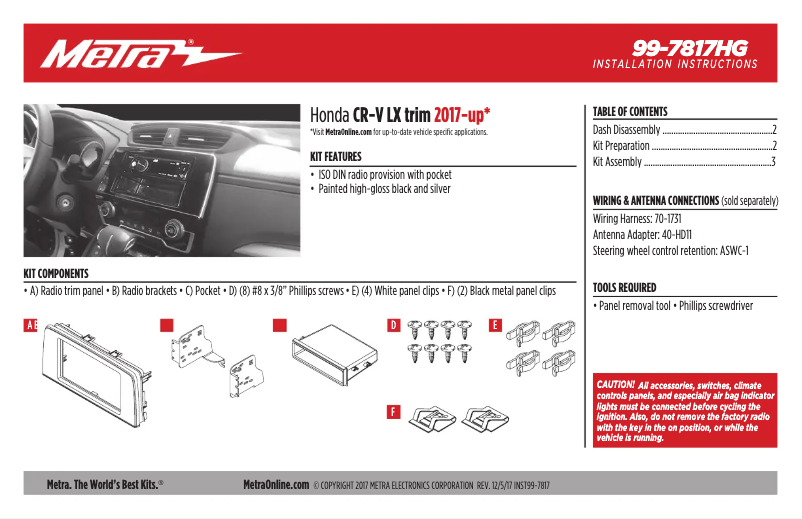 Image de la première page du manuel de l'appareil 99-7817HG