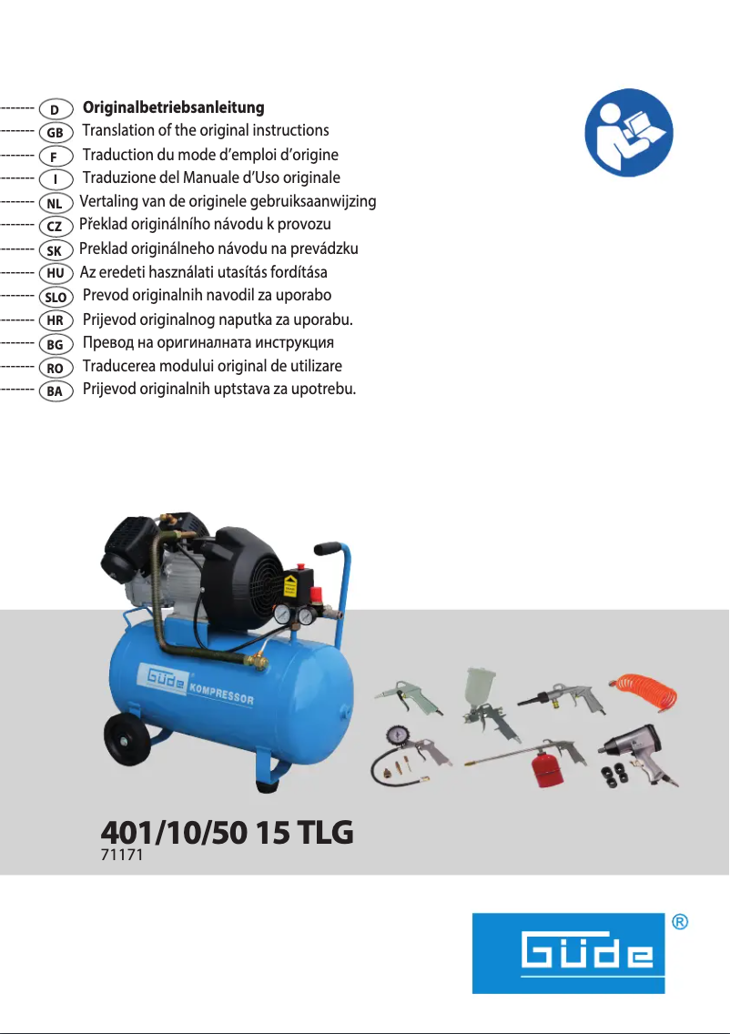 Page 1 de la notice Manuel utilisateur Güde 401/10/50 15 TLG