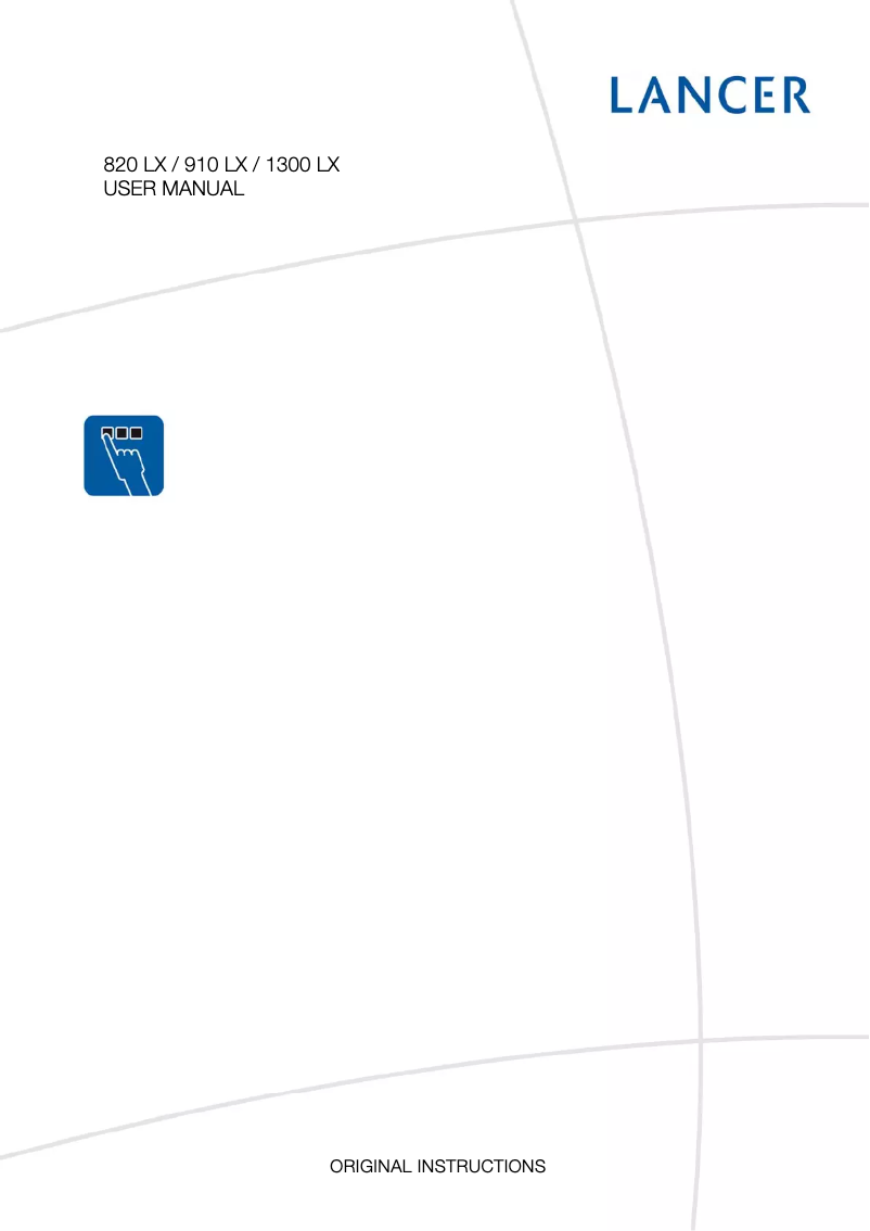 Page n°1 - Manuel utilisateur Lancer 820 LX