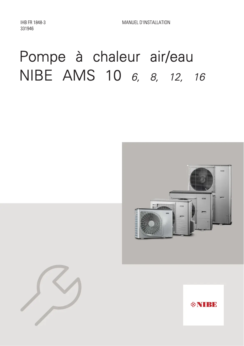 Page 1 de la notice Guide d'installation Nibe HBS 05-12