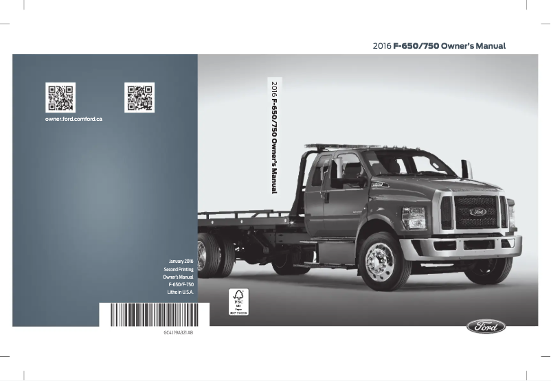 Página 1 del manual Manual de usuario Ford F-750 (2016)