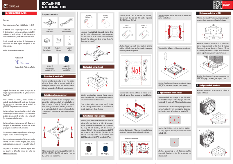 Image de la première page du manuel de l'appareil NH-U12S