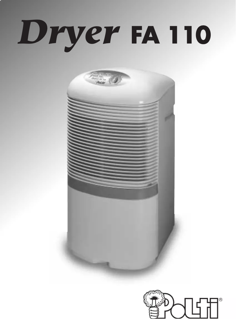 Image de la première page du manuel de l'appareil FA110