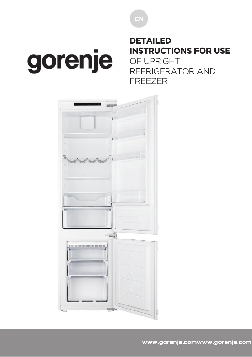 Page n°1 - Manuel utilisateur Gorenje NRKI419EP1