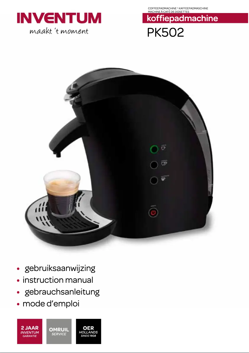 Page 1 de la notice Manuel utilisateur Inventum PK502W